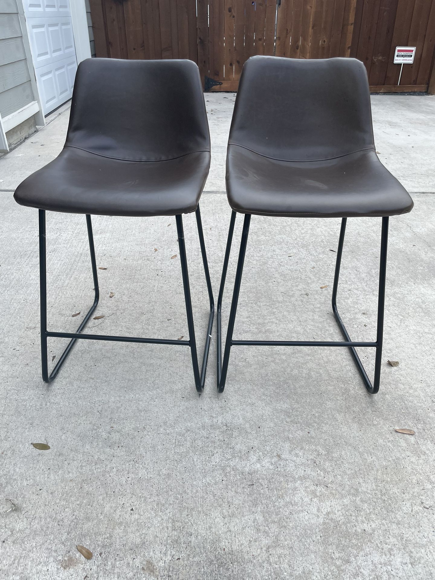 Vegan Leather 2 Counter Stools
