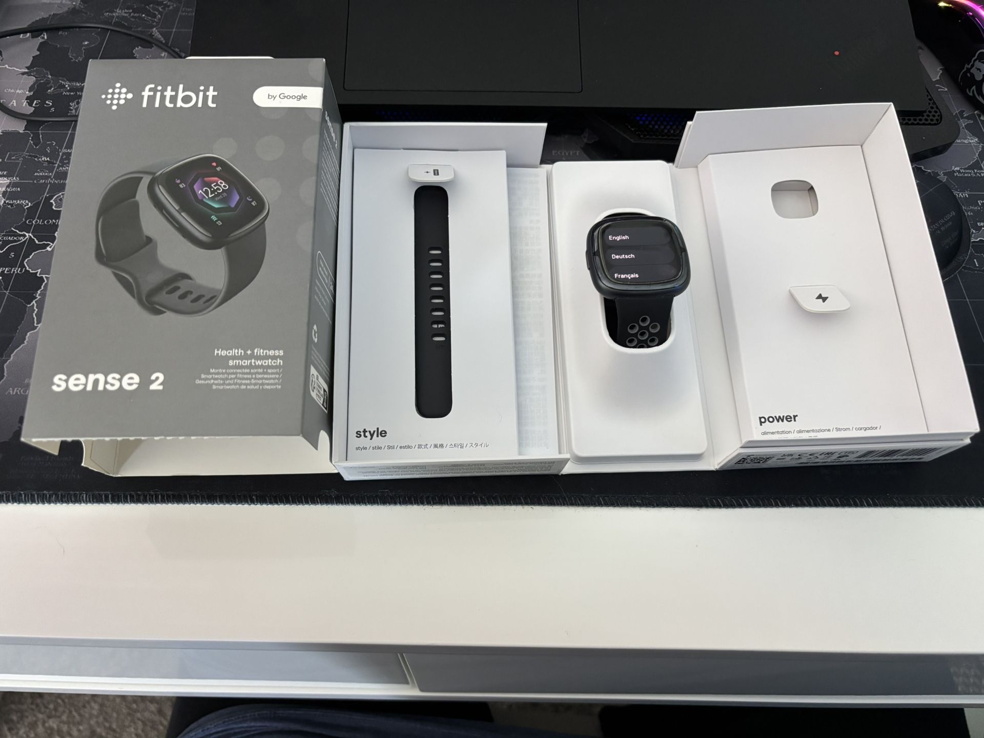 Fitbit Sense 2 Smartwatch + Extra Bands & Screen Protectors – Excellent Condition