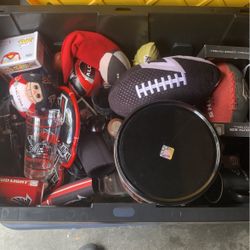A Tote Of Atlanta Falcons Memorabilia