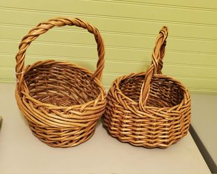 2 handwoven baskets