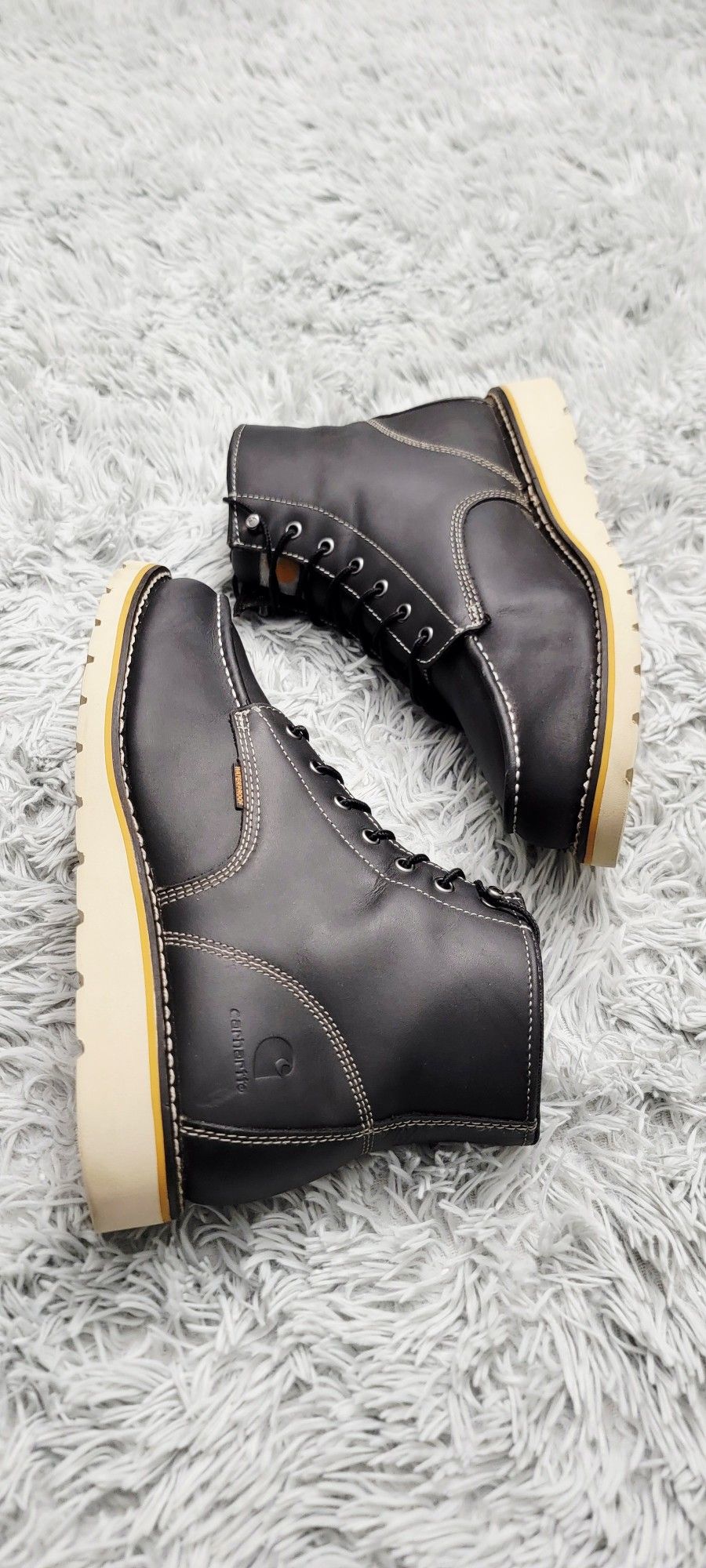 Size 12 Carhartt Men's 6" Soft Toe Waterproof Wedge Boot Style CMW6191.