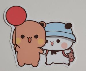 Bubu Dudu Bear Sticker Dudu Holding Bubu Hand High Quality Matte Premium