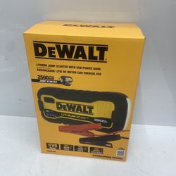 2500 Peak Amp Lithium Jump Starter with USB Power Bank by DEWALT