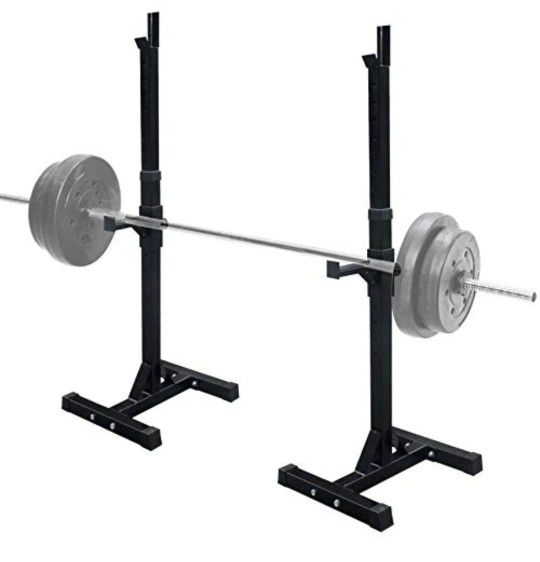 Adjustable Squat, Bench Press, Barbell Dumbbell Rack Stand [Pair]