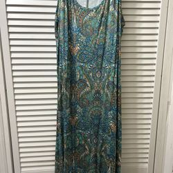 1 X Lucky Brand Multi Color  Long Dress 