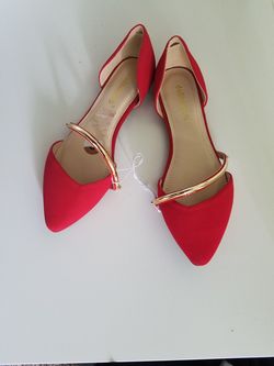 Red Flats size 8