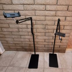 2 Phone / Tablet Floor Stand with Metal Base