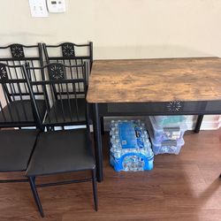 Dining Table With. 4 Chairs