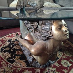 Solid Brass Mermaid Coffee Table