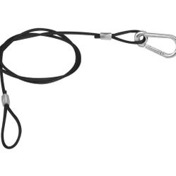 Odyssey LASC2BLK 30-Inch Long Safety Cable with Standard Size Spring Hook - Black