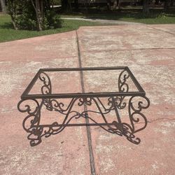Iron Coffee Table With Glass