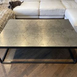 Restoration Hardware Metal Coffee Table 