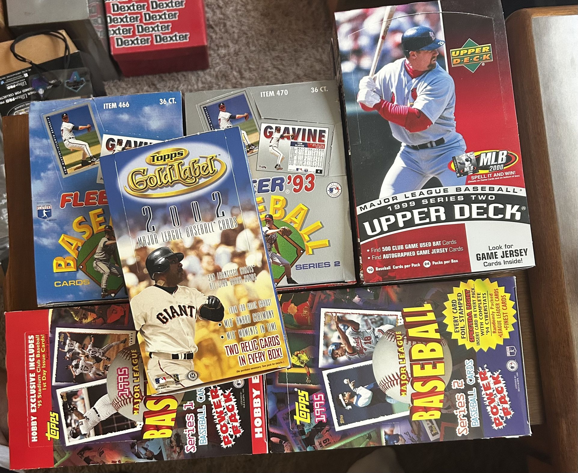 Empty Baseball Card Boxes