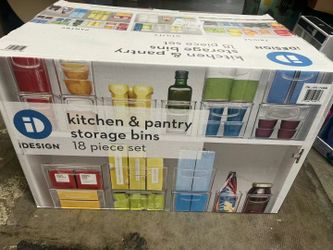 iDESIGN Kitchen and Pantry Storage Bins, 18-piece Set
