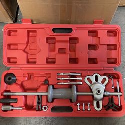 Automotive Slide Hammer Axle Puller Rear Wheel Bearing Hub Cr-V Steel Jaw Attachments Adapter Set Kit