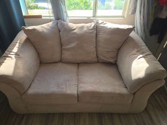 Tan Couch Loveseat (Free)