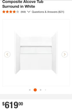BRAND NEW IN BOX https://offerup.com/redirect/?o=NHBjLkRJUkVDVA==-TO-STUD COMPOSITE ALCOVE TUB SURROUND  NEXTILE 60"W X30"D
