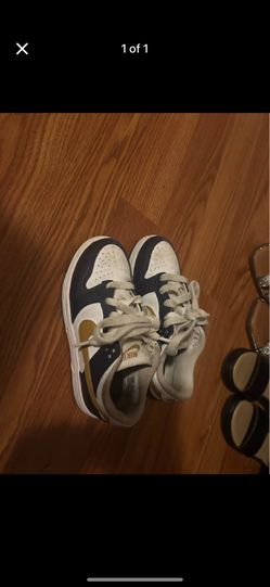 11c Dunks, White, Navy Blue And Gold 