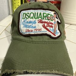 DSQUARED2 Hat Hawaiian Style Archive SS05 Baseball Cap Green AUTHENTIC