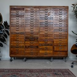 Antique Wooden Cabinet With 77 Drawers
