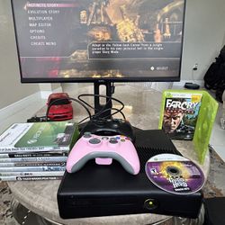 Microsoft Xbox 360 With Games And 2 Controllers 