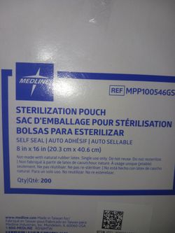 Brand New Medline STERILIZATION POUCH (200 pack in box )