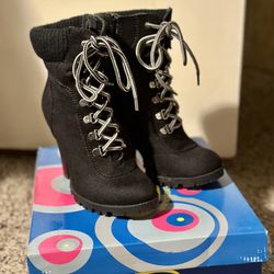 Black Imsu Rogue Heel Boots 