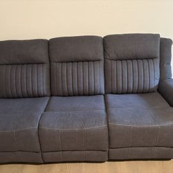 Grey Reclining Loveseat