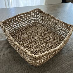 Square Seagrass Basket Tray 