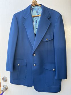 Men’s Blue Jacket  Lined  Sizes 44  New Condition  