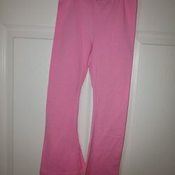 Bubble Gum Pink Girls Flare Bottom Leggings 