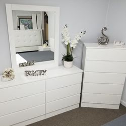 Dresser Whit Mirror And Chest - Cómoda Con Espejo Y Gavetero 