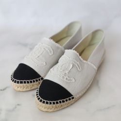 Chanel Authentic Espadrilles Size 38 New In Dust Bag