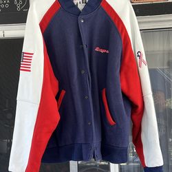 Snap-On Navy And Red Varsity Jacket XL