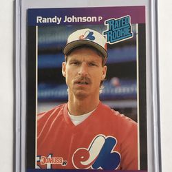1989 Donruss Randy Johnson Montreal Expos #42 Baseball Card In Excellent Condition