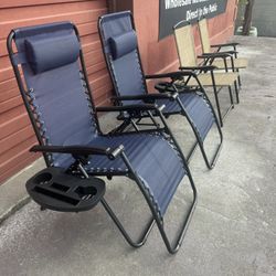 Blue Mash Recliner Chair Outdoor Chair New $59.99 Each 