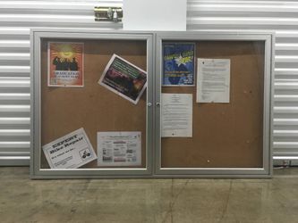 Enclosed Cork Board w/ Aluminum Frame
