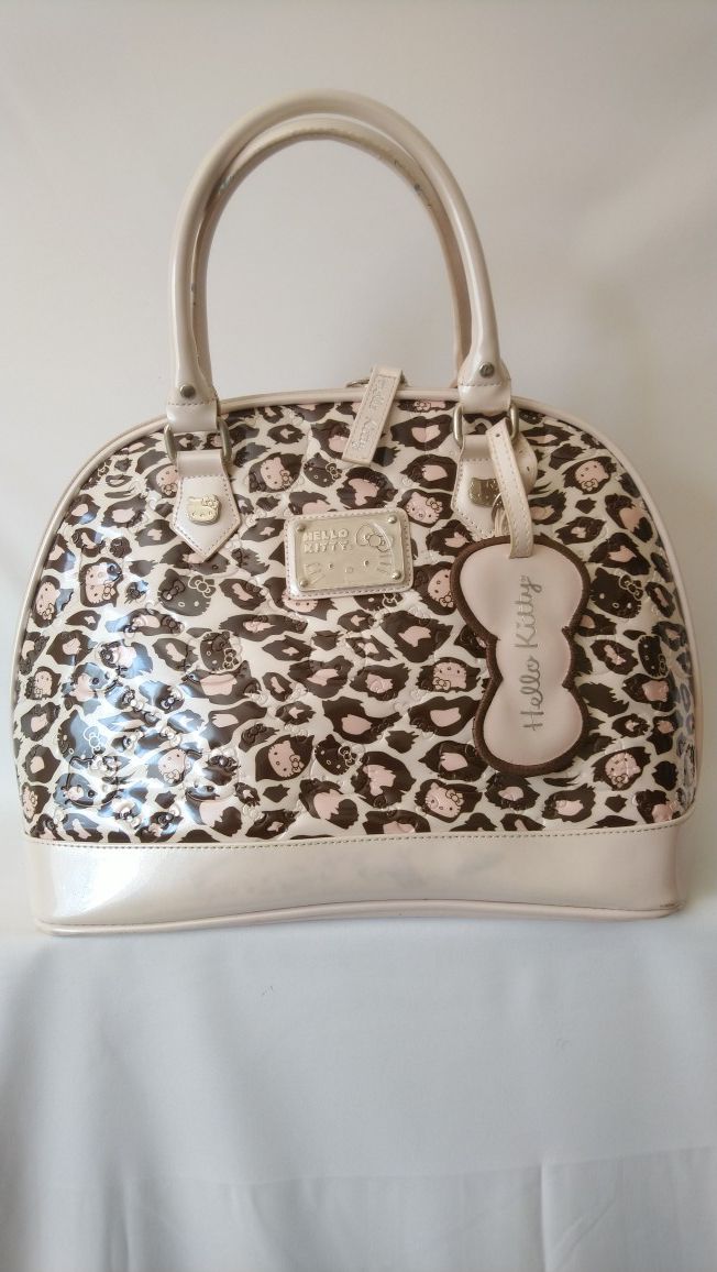 Hello Kitty Women's Brown And Cream Tote Bag