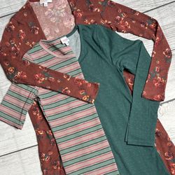 🍁LuLaRoe 3 Item Bundle Gigi,Lynnae & Sarah Size XS