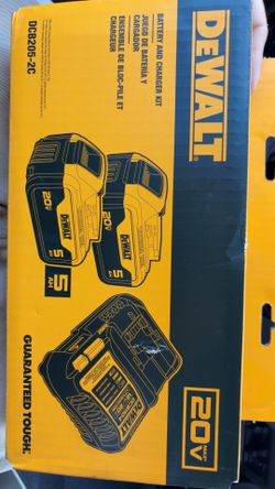 DEWALT 20V MAX Lithium-Ion Battery Starter Kit with 5.0 Ah Batteries (2-Pack) and Charger