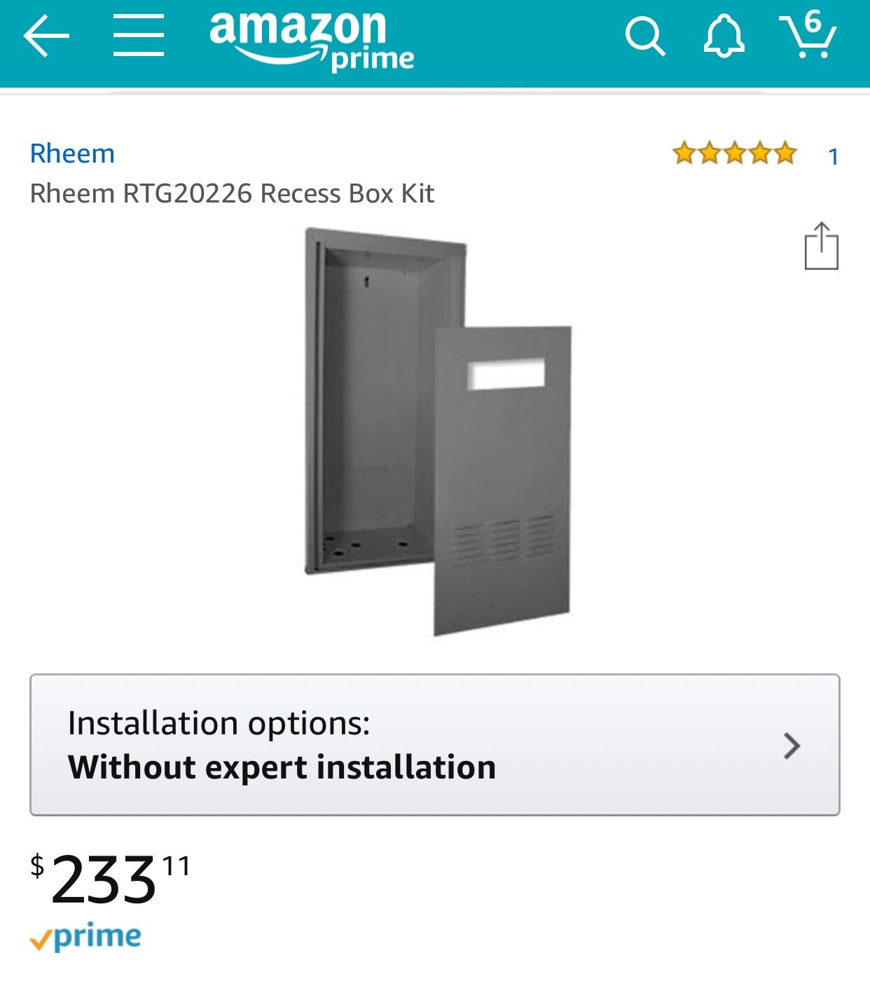 Rheem RTG20226 Water Heater Recess Box Kit-Damage Corner for Sale in  Menifee, CA - OfferUp
