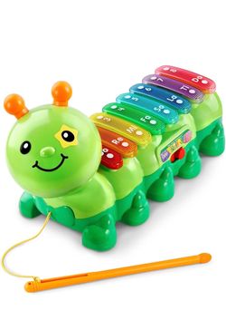 VTech Zoo Jamz Toy Caterpillar Xylophone Green 1 1/2 - 4 Years Used Tested Works