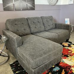 NICE Gray Reversible Sectional Couch Sofa (DELIVERY AVAILABLE/$50 DOWN & ITS YOURS🟢) Sectional Couch Sofa Recliner