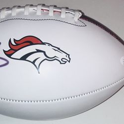 EVAN ENGRAM SIGNED AUTOGRAPHED DENVER BRONCOS F/S WHITE FOOTBALL JSA COA RARE!