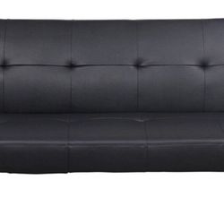 $60🪑🛏️ Modern Faux Leather Living Room Sofabed Foldable Futon Couch Sleeper Sofa Bed US.     