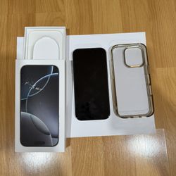 iPhone 16 Pro, 256 gb, White-Titanium, Unlocked for any carrier. Like-New condition.