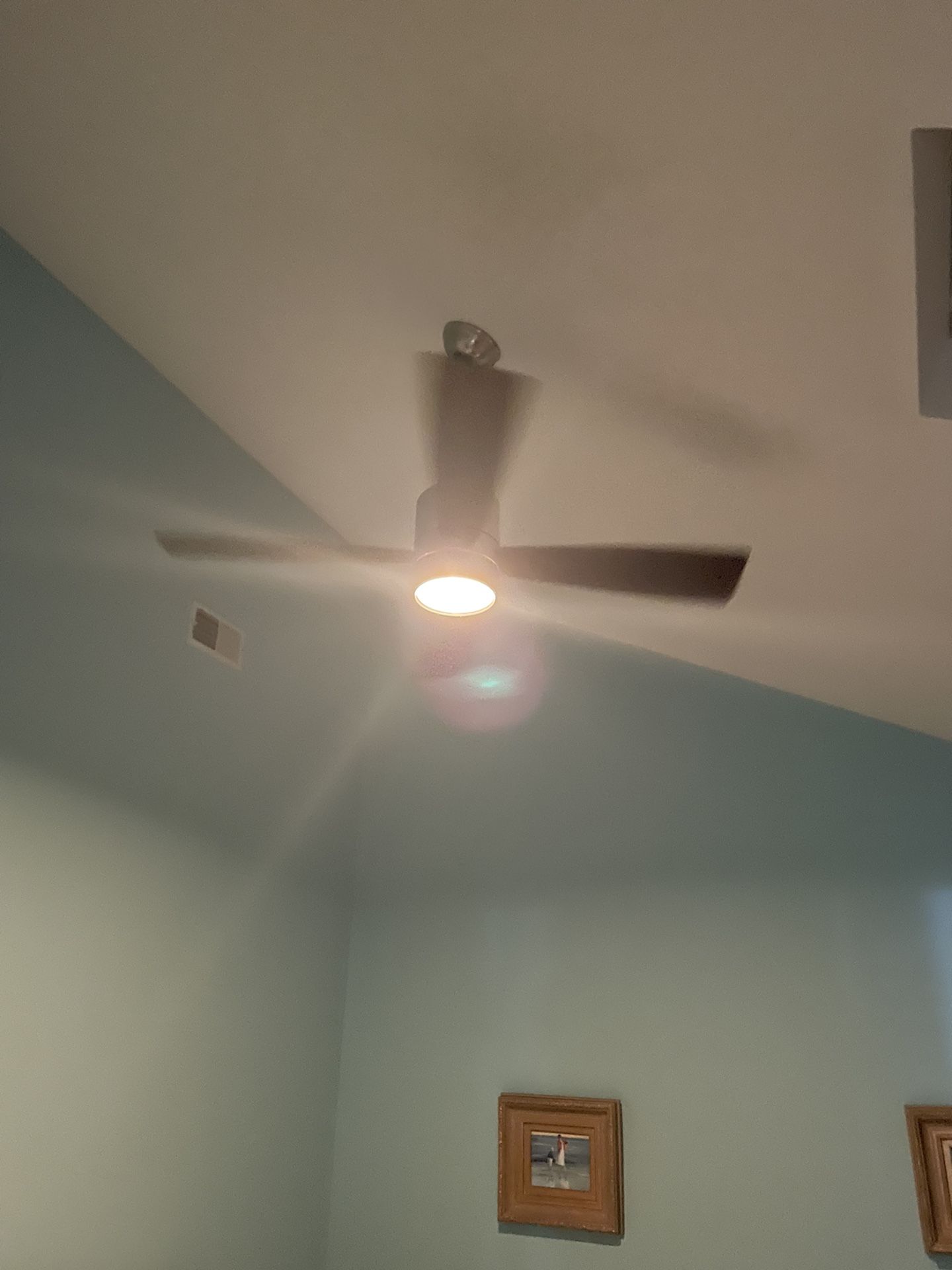 54” Bushed Nickel Casablanca Ceiling Fan Like New In Great Shape