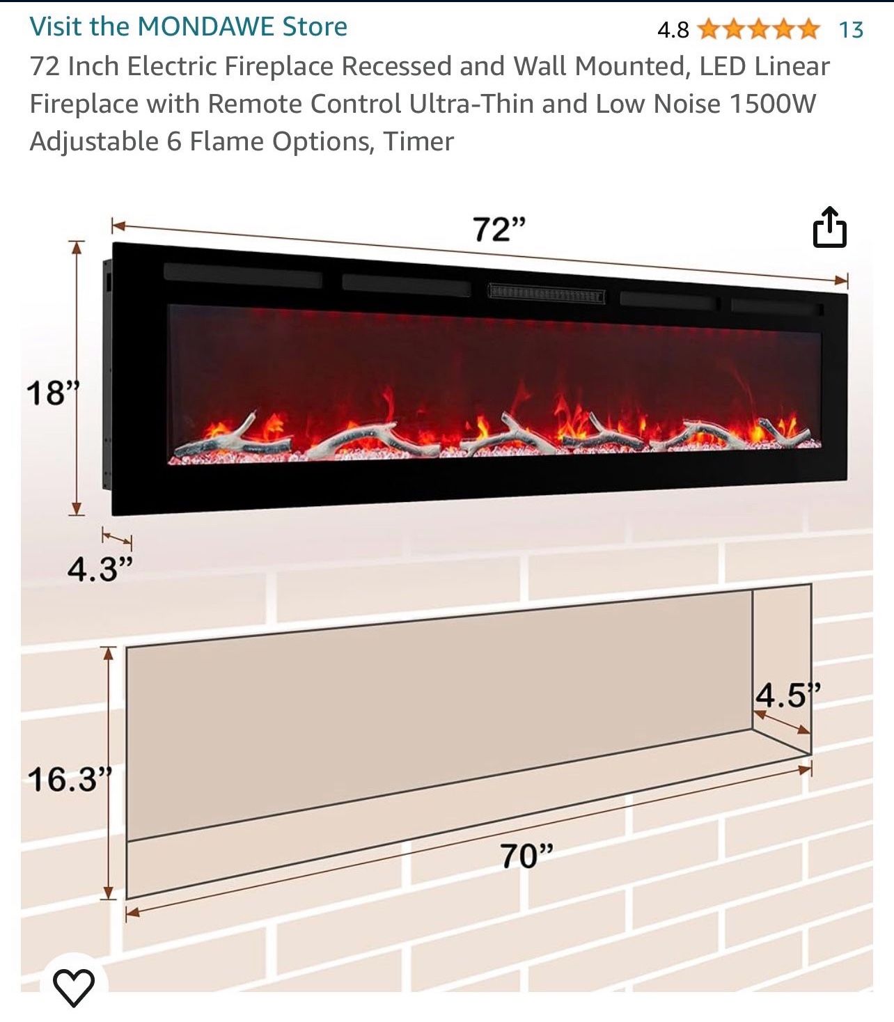 Brand New In Box Fireplace Insert