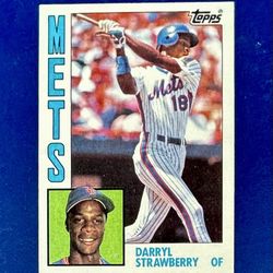 1984 Topps Darryl Strawberry Rookie Baseball Card 