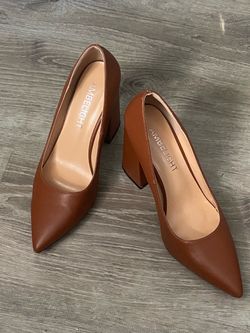 Ambelight Brown Block Heel Pumps